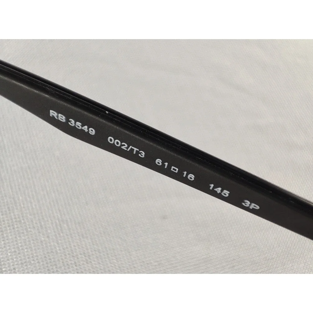Ray-Ban RB3549 002/T3 Black Aviator Sunglasses 61mm *Frames Only*